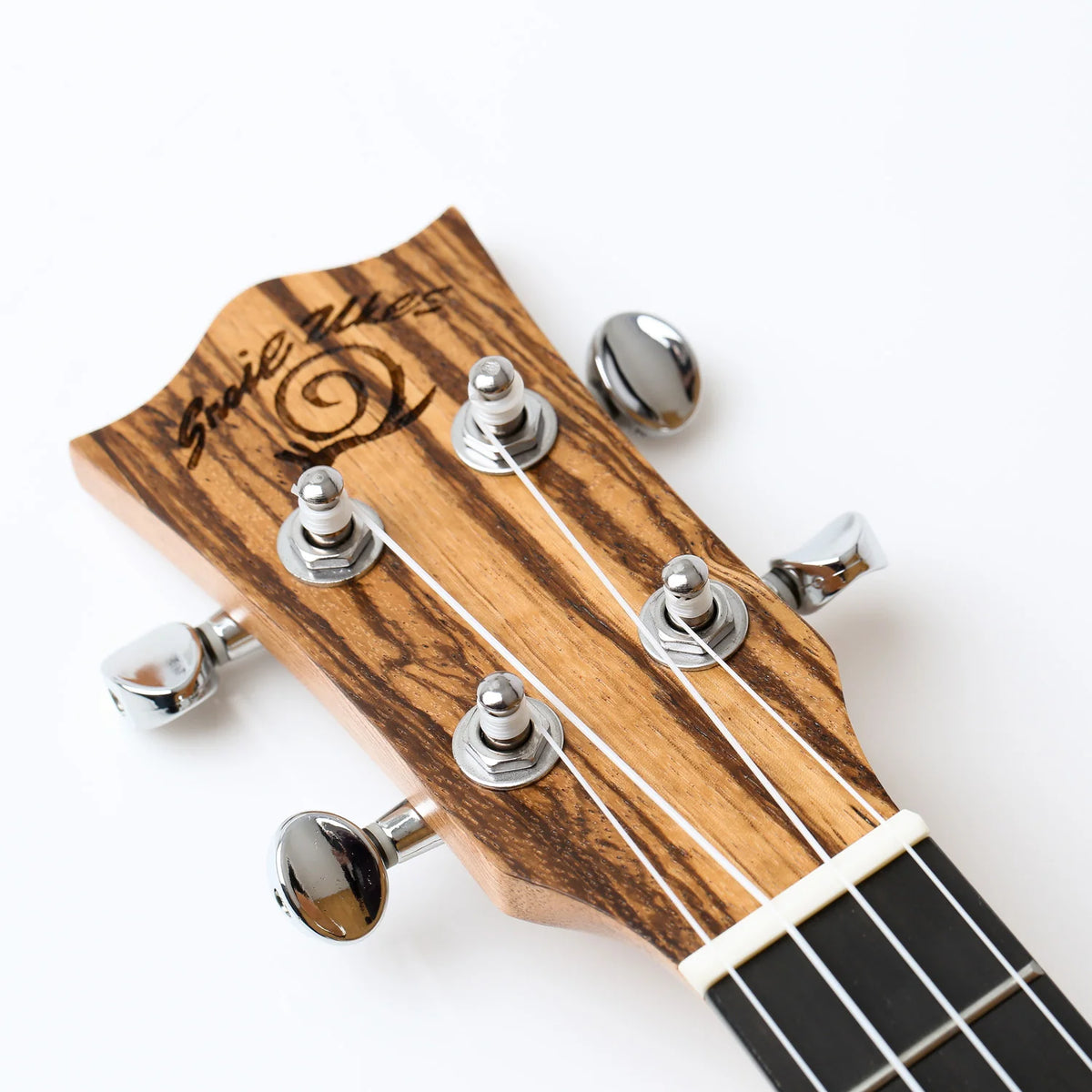 Snail UKC-480E Zebrawood Concert Ukulele with Ebony Fingerboard and bridge, view 3