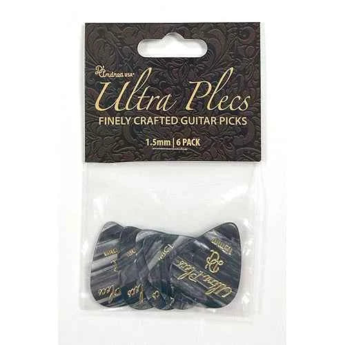 D'Andrea Plectrums, 351 Ultra Plec - Black Oyster 2.0mm - 6PC