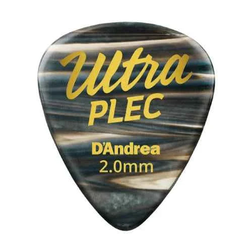 D'Andrea Plectrums, 351 Ultra Plec - Black Oyster 2.0mm - 6PC