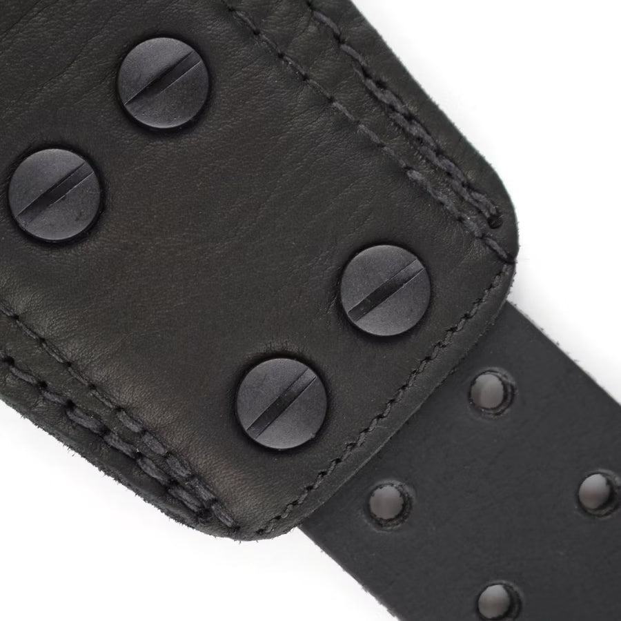 Richter Raw V Nappa Black Guitar/ Bass Strap 1505