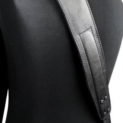 Richter Raw V Nappa Black Guitar/ Bass Strap 1505
