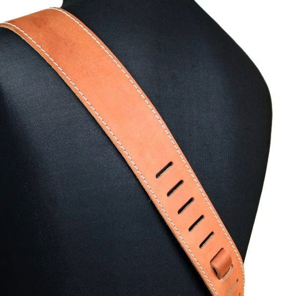 Richter Guitar Strap 1553 - Raw II Contour Waxy Suede Brown