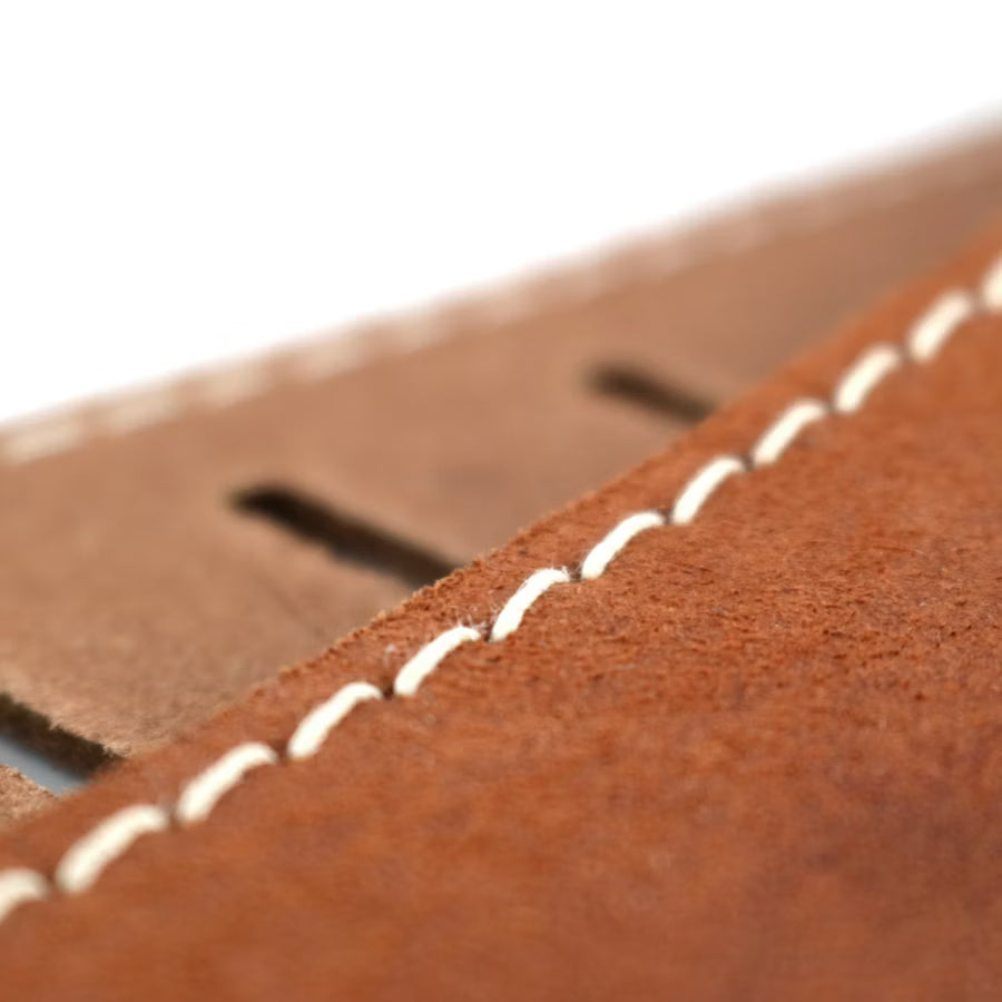 Richter Guitar Strap 1553 - Raw II Contour Waxy Suede Brown