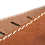Richter Guitar Strap 1553 - Raw II Contour Waxy Suede Brown