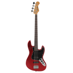 Prodipe JB80 RA CAR Bass, 4 Strings, Candy Red