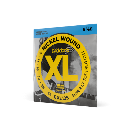 D'Addario 09-46 Super Light Top/Regular Bottom, XL Nickel Electric Guitar Strings