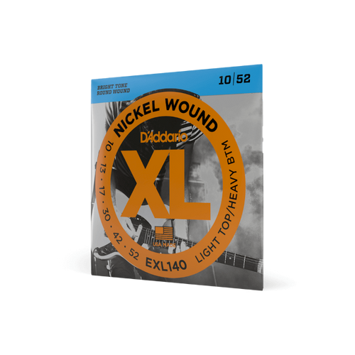 D'Addario 10-52 Light Top/Heavy Bottom, XL Nickel Electric Guitar Strings