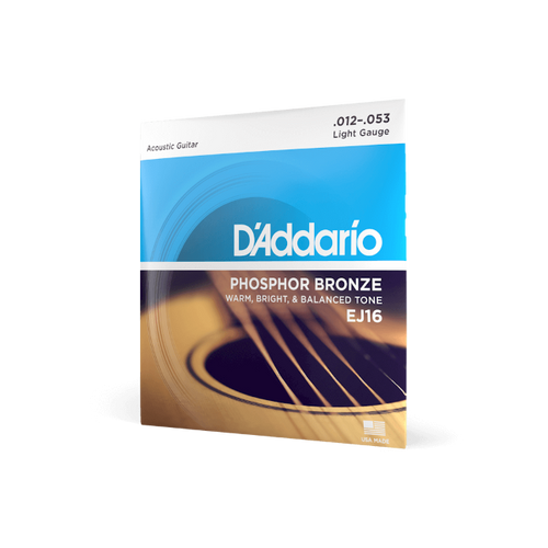 D'Addario 12-53 Light, Phosphor Bronze Acoustic Guitar Strings