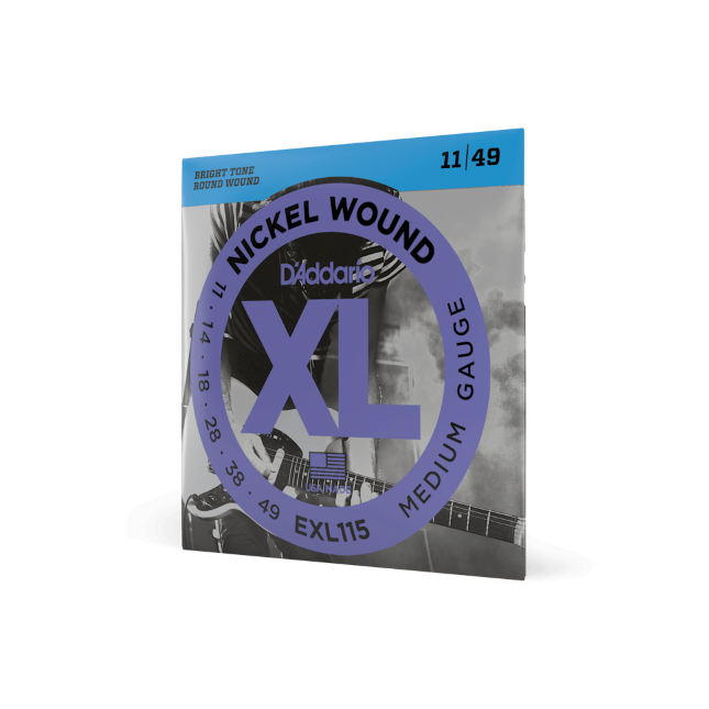 D'Addario 11-49 Medium, XL Nickel Electric Guitar Strings