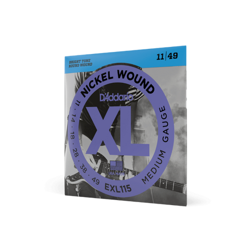 D'Addario 11-49 Medium, XL Nickel Electric Guitar Strings