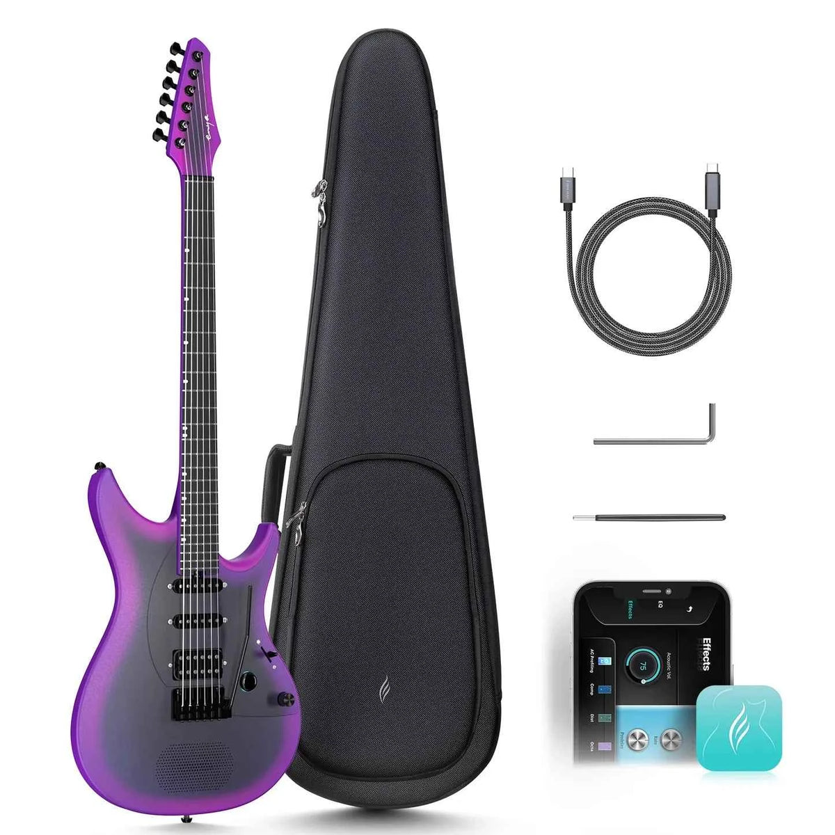 Nova Go INSPIRE - Guitar with case and accessories ROYAL PURPLE